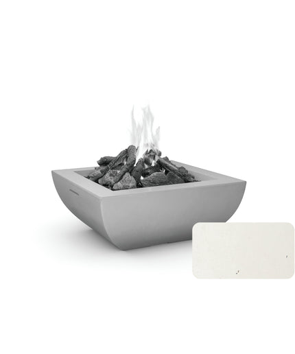 American Fyre Designs 36"W x 36"D x 15-1/4"H Bordeaux Square Fire Bowl 430-WA-11-M6 - White Aspen