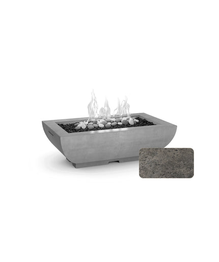 American Fyre Designs 50"W x 30"D x 16-1/4"H Bordeaux Rectangle Fire Bowl 435-DB-11-M4 - Dark Bassalt