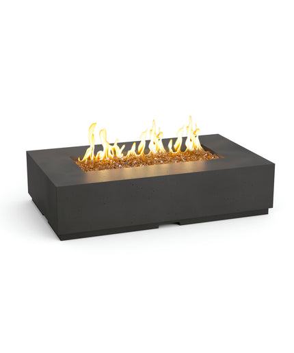 American Fyre Designs 60"W x 36"D x 14-1/2"H Legend Fire Table 581-BA-11-M7 - Black Lava