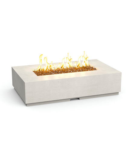 American Fyre Designs 60"W x 36"D x 14-1/2"H Legend Fire Table 581-WA-11-M7 - White Aspen