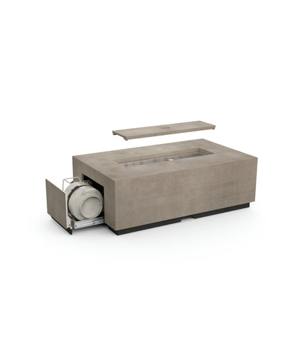 American Fyre Designs 60"W x 36"D x 20"H Legend LP Select Fire Table 585-LB-11-M7PC - Light Bassalt