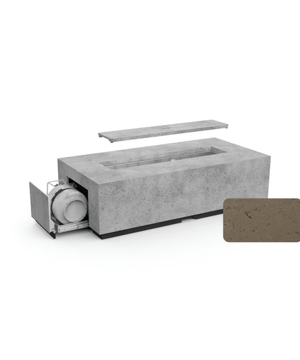 American Fyre Designs 72"W x 36"D x 20"H Legend Long LP Select Fire Table 587-SM-11-M8PC - Smoke