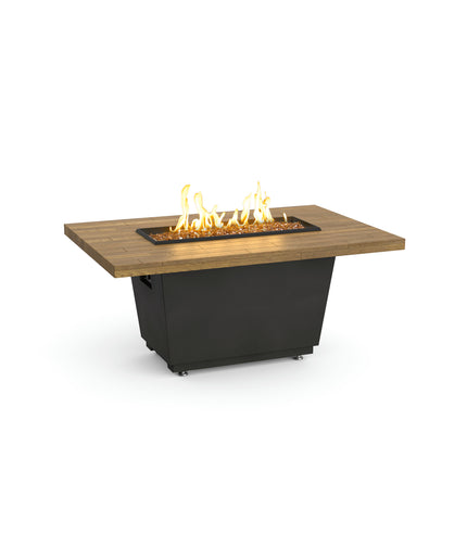 American Fyre Designs 54"W x 36"D x 24"H Rectangle Reclaimed Wood Cosmopolitan Fire Table 635-BA-FO-M4 - French Oak
