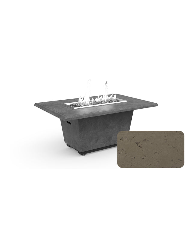 American Fyre Designs 54"W x 36"D x 24"H Rectangle Cosmopolitan Fire Table 635-SM-11-M4 - Smoke