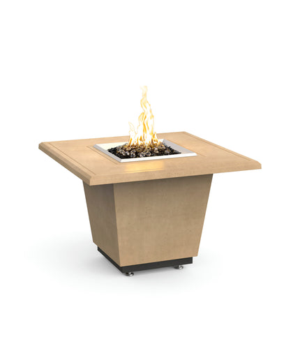 American Fyre Designs 36"W x 36"D x 24"H Square Cosmopolitan Fire Table 640-CB-11-M2 - Cafe Blanco