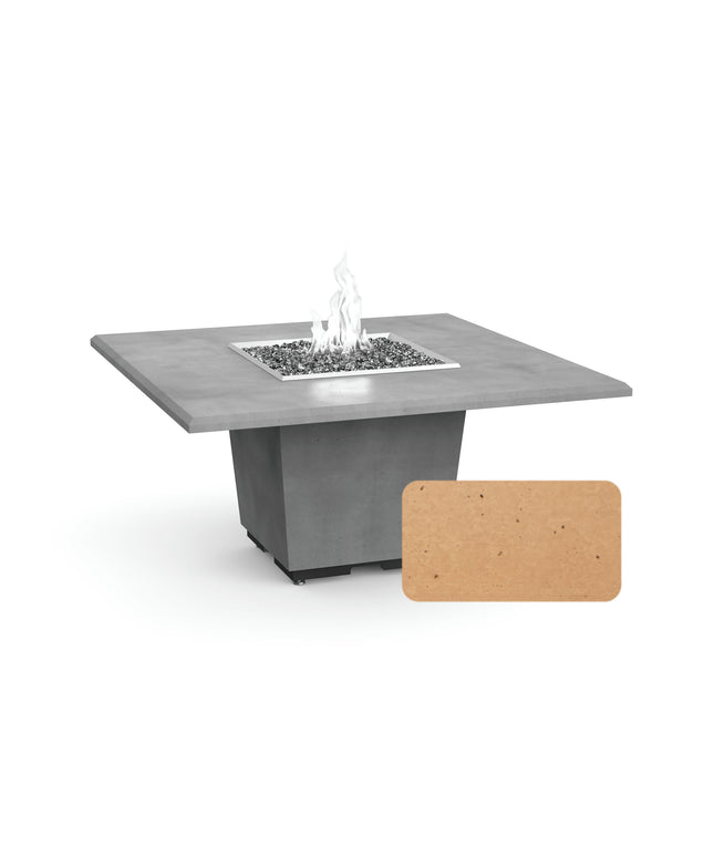 American Fyre Designs 60"W x 60"D x 29"H Square Cosmopolitan Dining Fire Table 642-CB-11-M6 - Cafe Blanco