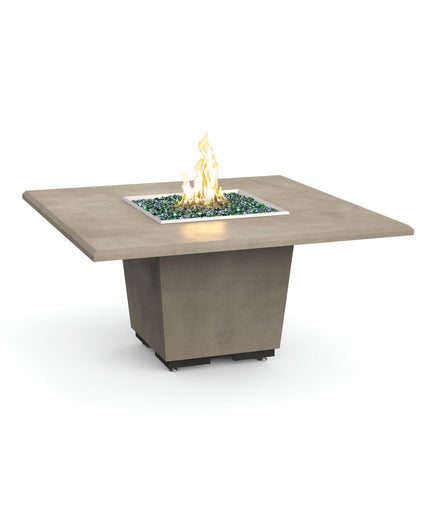 American Fyre Designs 60"W x 60"D x 29"H Square Cosmopolitan Dining Fire Table 642-SM-11-M6 - Smoke