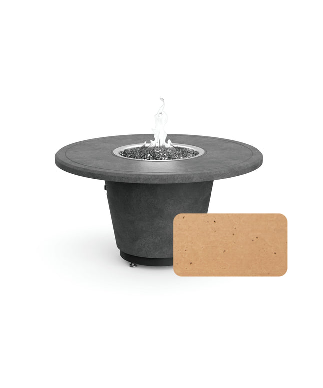 American Fyre Designs 48"Diameter x 24"H Round Cosmopolitan Fire Table 645-CB-11-M2 - Cafe Blanco