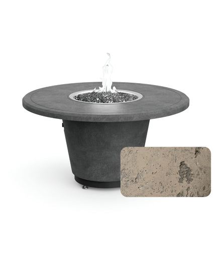American Fyre Designs 48"Diameter x 24"H Round Cosmopolitan Fire Table 645-LB-11-M2 - Light Bassalt