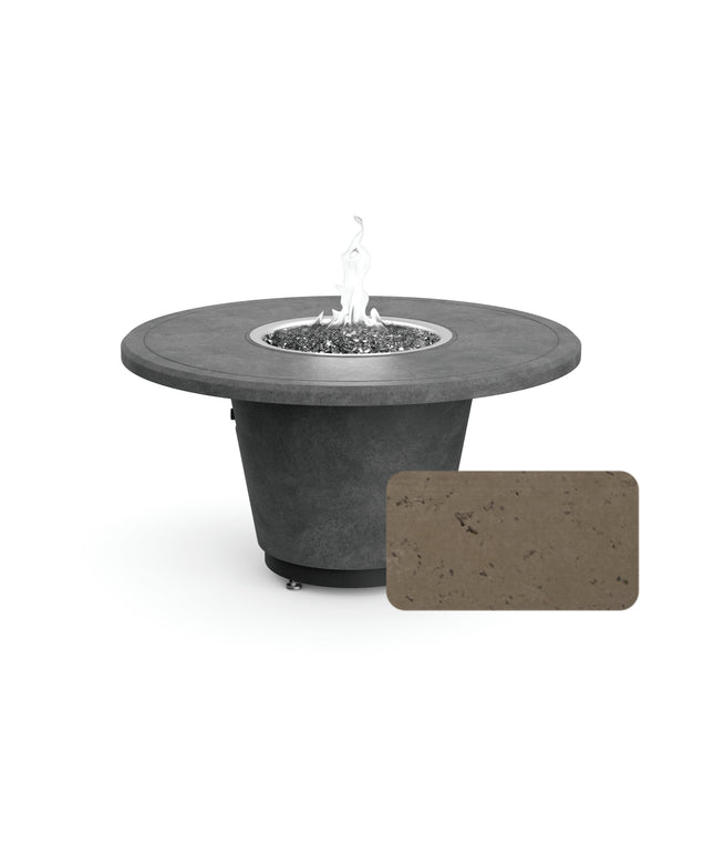 American Fyre Designs 48"Diameter x 24"H Round Cosmopolitan Fire Table 645-SM-11-M2 - Smoke