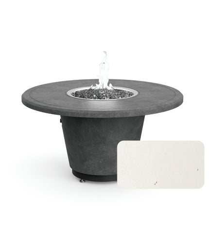 American Fyre Designs 48"Diameter x 24"H Round Cosmopolitan Fire Table 645-WA-11-M2 - White Aspen