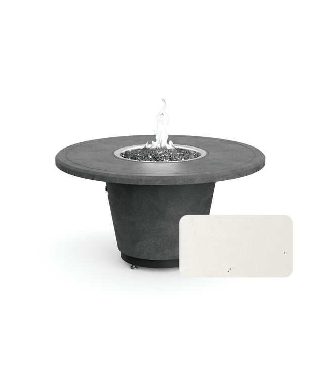 American Fyre Designs 48"Diameter x 24"H Round Cosmopolitan Fire Table 645-WA-11-M2 - White Aspen
