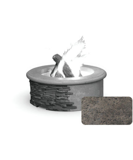 American Fyre Designs 39"Diameter x 14-1/2"H Contractor's Model Round Fire Pit 685-DB-11-M6 - Dark Bassalt