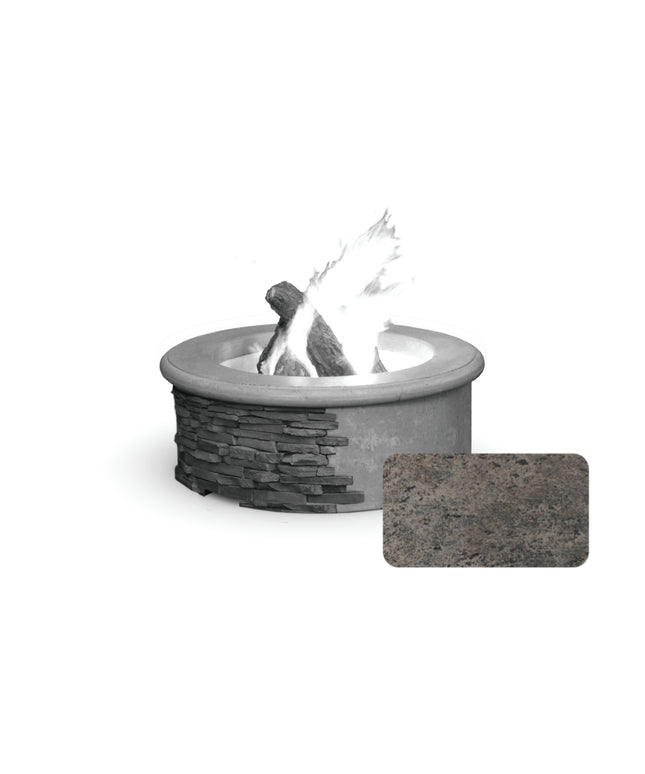 American Fyre Designs 39"Diameter x 14-1/2"H Contractor's Model Round Fire Pit 685-DB-11-M6 - Dark Bassalt