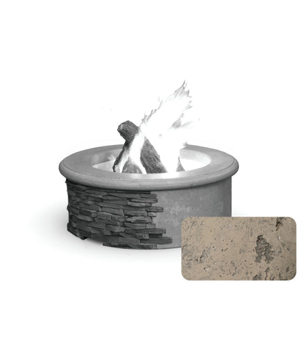 American Fyre Designs 39"Diameter x 14-1/2"H Contractor's Model Round Fire Pit 685-LB-11-M6 - Light Bassalt