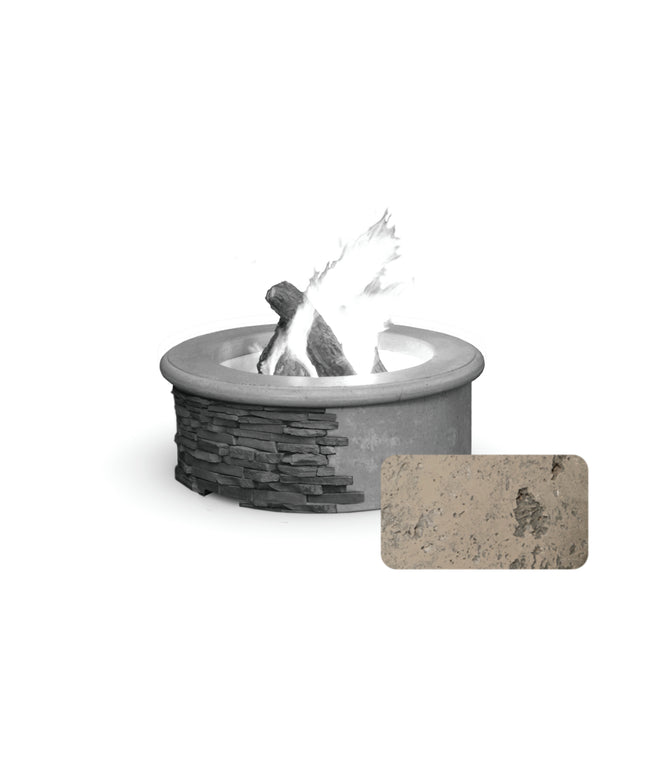American Fyre Designs 39"Diameter x 14-1/2"H Contractor's Model Round Fire Pit 685-LB-11-M6 - Light Bassalt