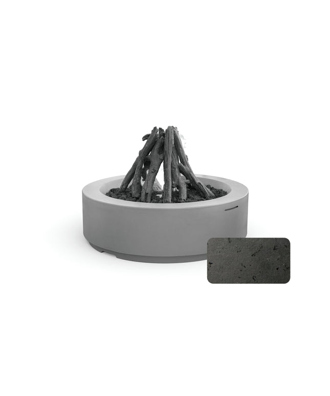 American Fyre Designs 48" Diameter x 15-1/4"H Louvre Round Fire Pit 686-BA-11-M6 - Black Lava