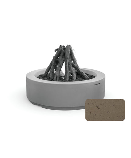 American Fyre Designs 48" Diameter x 15-1/4"H Louvre Round Fire Pit 686-SM-11-M6 - Smoke