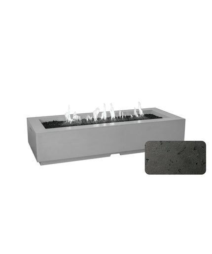 American Fyre Designs 72-1/4"W x 30-1/4"D x 15-1/4"H Louvre Fire Pit 688-BA-11-M8 - Black Lava