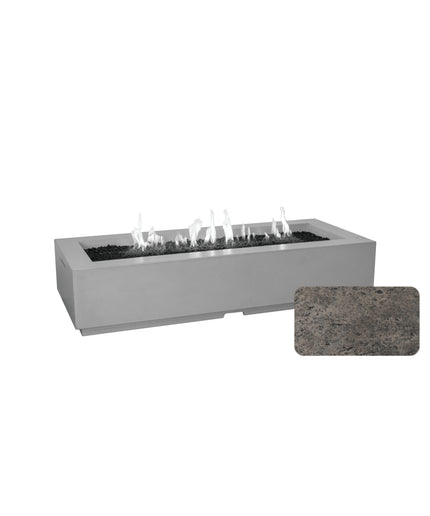 American Fyre Designs 72-1/4"W x 30-1/4"D x 15-1/4"H Louvre Fire Pit 688-DB-11-M8 - Dark Bassalt