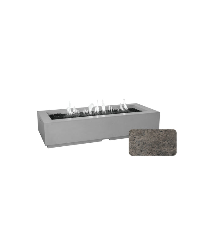 American Fyre Designs 72-1/4"W x 30-1/4"D x 15-1/4"H Louvre Fire Pit 688-DB-11-M8 - Dark Bassalt