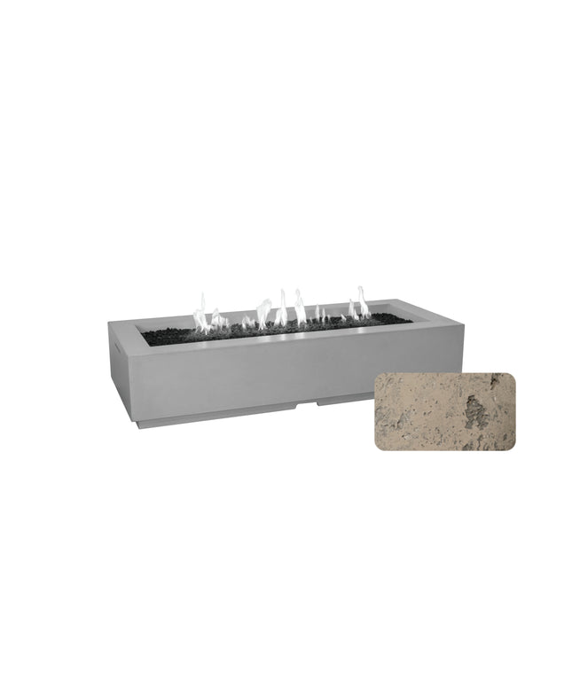 American Fyre Designs 72-1/4"W x 30-1/4"D x 15-1/4"H Louvre Fire Pit 688-LB-11-M8 - Light Bassalt