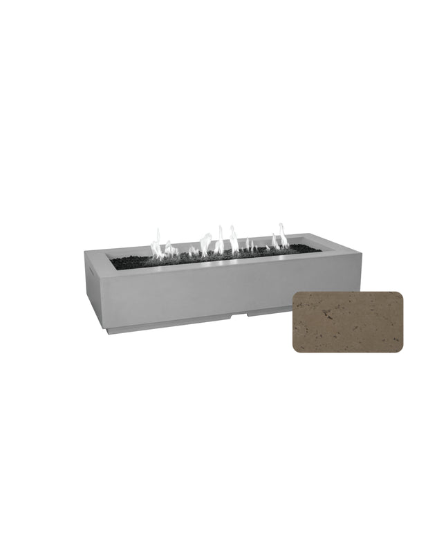 American Fyre Designs 72-1/4"W x 30-1/4"D x 15-1/4"H Louvre Fire Pit 688-SM-11-M8 - Smoke