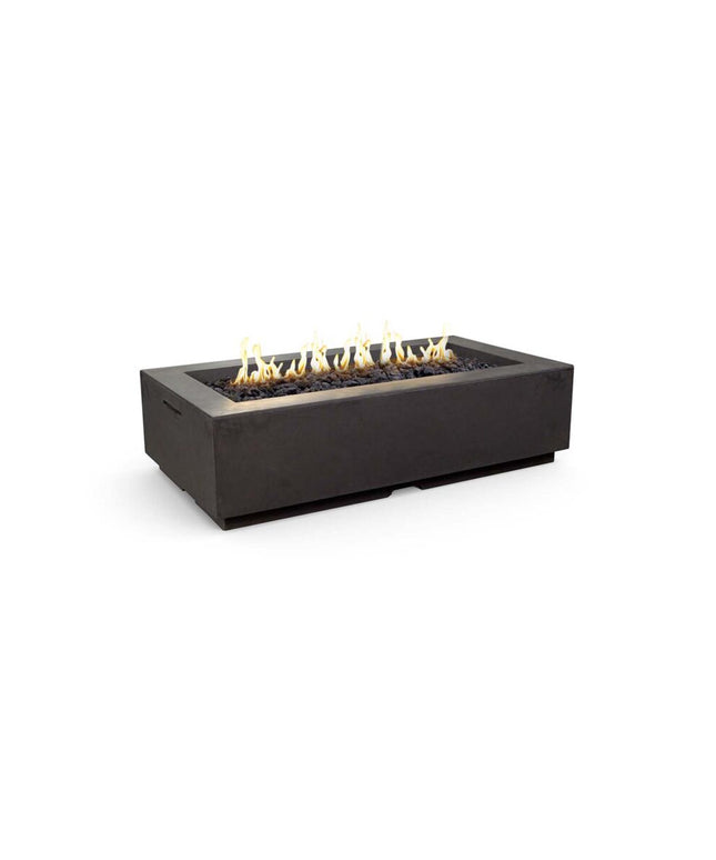 American Fyre Designs 56-1/4"W x 30-1/4"D x 15-1/4"H Louvre Fire Pit 689-BA-11-M7 - Black Lava