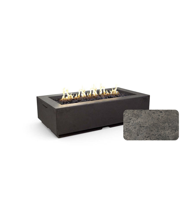 American Fyre Designs 56-1/4"W x 30-1/4"D x 15-1/4"H Louvre Fire Pit 689-DB-11-M7 - Dark Bassalt
