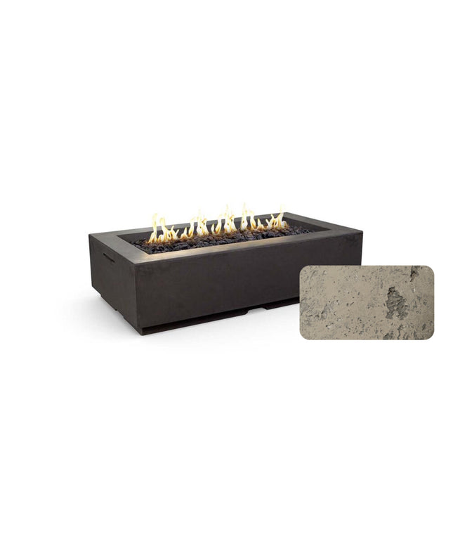 American Fyre Designs 56-1/4"W x 30-1/4"D x 15-1/4"H Louvre Fire Pit 689-LB-11-M7 - Light Bassalt