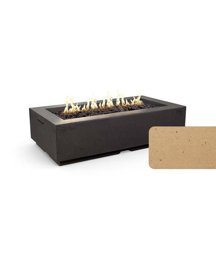 American Fyre Designs 56-1/4"W x 30-1/4"D x 15-1/4"H Louvre Fire Pit 689-CB-11-M7 - Cafe Blanco