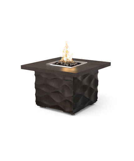 American Fyre Designs 36"W x 36"D x 24"H Square Voro Fire Table 725-BA-11-M2 - Black Lava