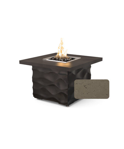 American Fyre Designs 36"W x 36"D x 24"H Square Voro Fire Table 725-SM-11-M2 - Smoke