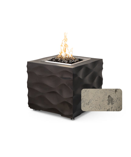 American Fyre Designs 25-1/2"W x 25-1/2"D x 22-3/4"H Square Voro Cube Firepit Table 726-LB-11-M2 - Light Bassalt