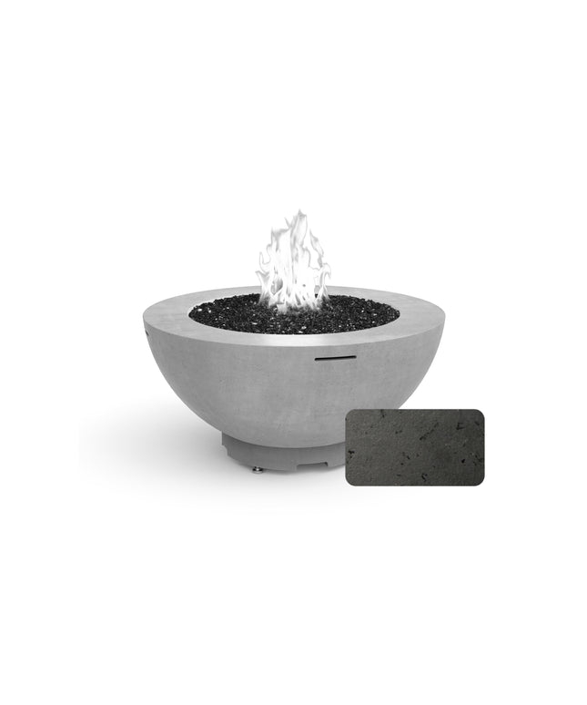 American Fyre Designs 48"Diameter x 22"H Round Fire Bowl 731-BA-11-M6 - Black Lava