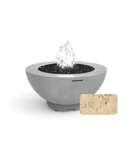 American Fyre Designs 48"Diameter x 22"H Round Fire Bowl 731-TR-11-M6 - Travertine