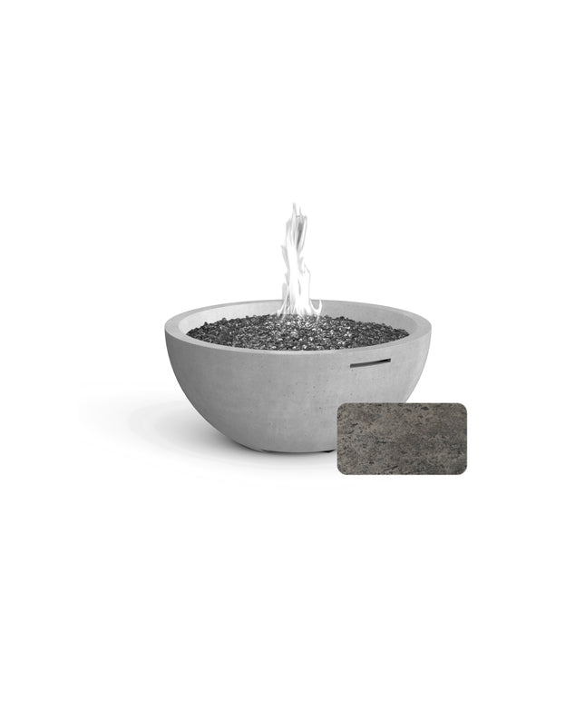 American Fyre Designs 36"Diameter x 16"H Round Fire Bowl 732-DB-11-M6 - Dark Bassalt