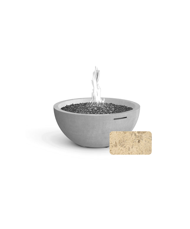 American Fyre Designs 36"Diameter x 16"H Round Fire Bowl 732-TR-11-M6 - Travertine