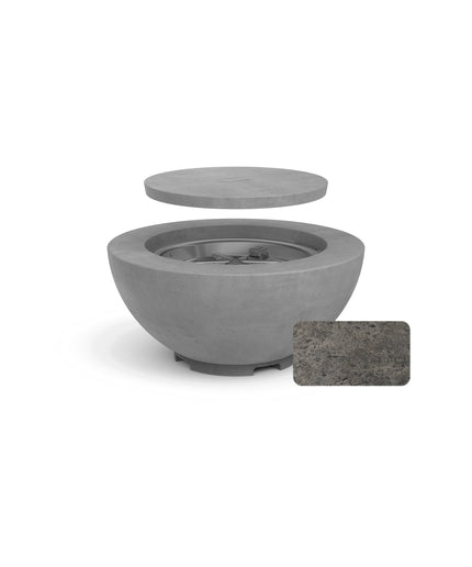 American Fyre Designs 32"Diameter x 15"H Round Fire Bowl 735-DB-11-M2 - Dark Bassalt