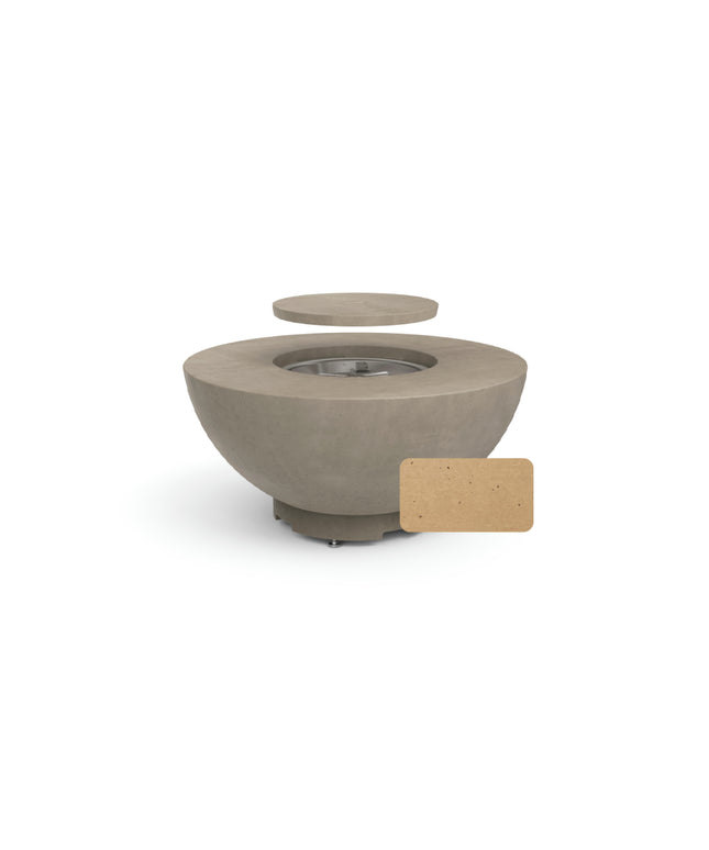 American Fyre Designs 48"Diameter x 23"H Round Natural Gas Fire Bowl 738-CB-11-M2NC - Cafe Blanco