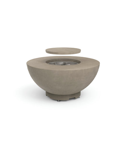 American Fyre Designs 48"Diameter x 23"H Round Natural Gas Fire Bowl 738-SM-11-M2NC - Smoke