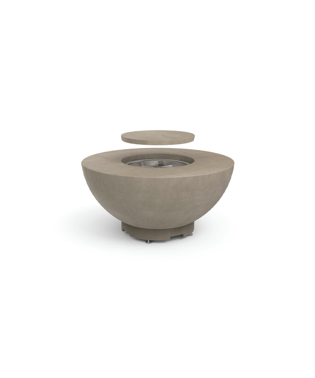 American Fyre Designs 48"Diameter x 23"H Round Natural Gas Fire Bowl 738-SM-11-M2NC - Smoke