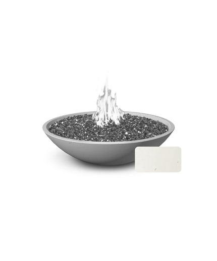 American Fyre Designs 40"Diameter x 10-1/2"H Round Marseille Fire Bowl 752-WA-11-M6 - White Aspen
