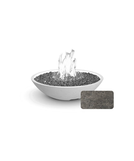 American Fyre Designs 32"Diameter x 8-1/2"H Round Marseille Fire Bowl 753-DB-11-M6 - Dark Bassalt