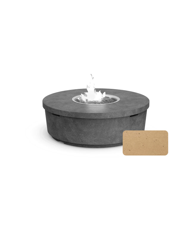 American Fyre Designs 47" Diameter x 15-1/2"H Round Contempo Fire Table 782-CB-11-M2 - Cafe Blanco