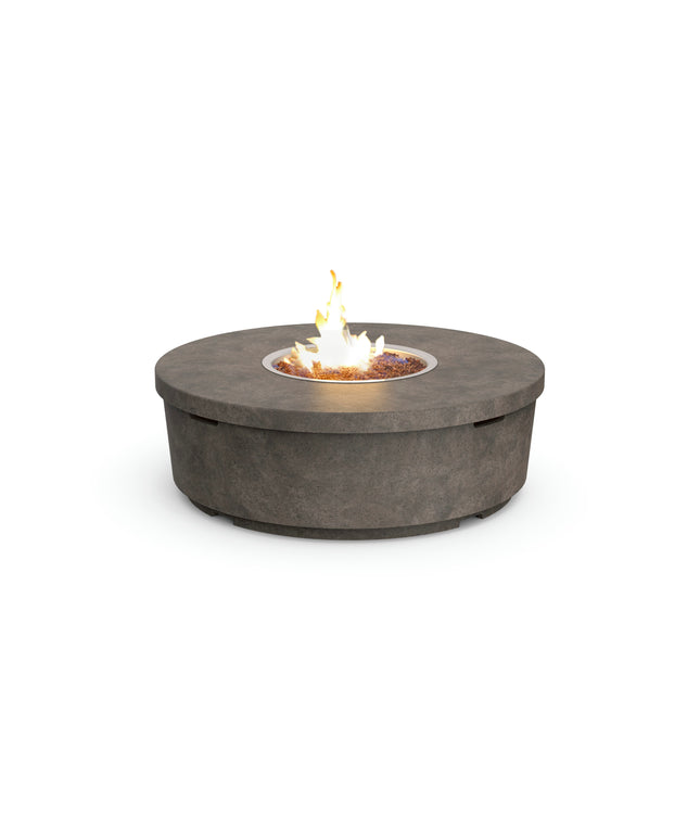 American Fyre Designs 47" Diameter x 15-1/2"H Round Contempo Fire Table 782-DB-11-M2 - Dark Bassalt
