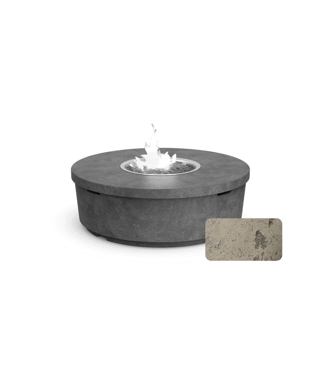 American Fyre Designs 47" Diameter x 15-1/2"H Round Contempo Fire Table 782-LB-11-M2 - Light Bassalt