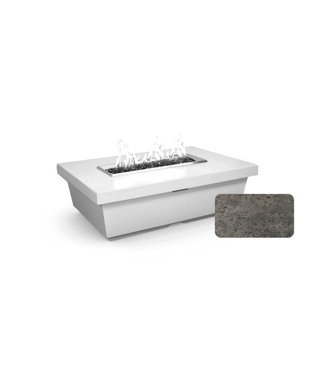 American Fyre Designs 52"W x 36"D x 15-1/2"H Rectangle Contempo Fire Table 783-DB-11-M4 - Dark Bassalt