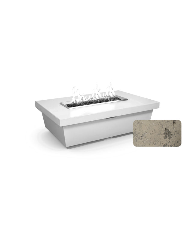 American Fyre Designs 52"W x 36"D x 15-1/2"H Rectangle Contempo Fire Table 783-LB-11-M4 - Light Bassalt