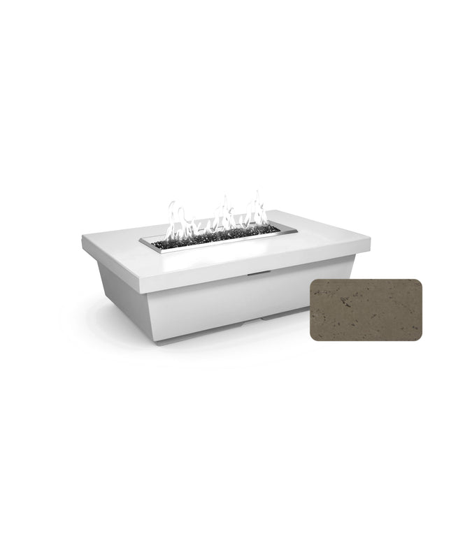American Fyre Designs 52"W x 36"D x 15-1/2"H Rectangle Contempo Fire Table 783-SM-11-M4 - Smoke